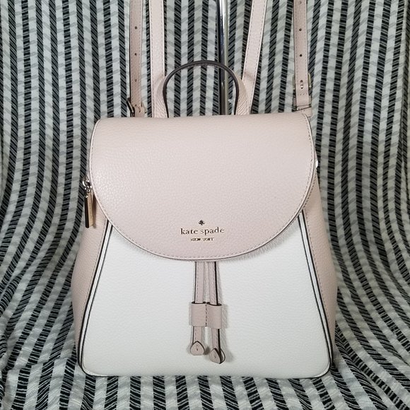 kate spade Handbags - Kate Spade Leila Warm Beige White Backpack Medium